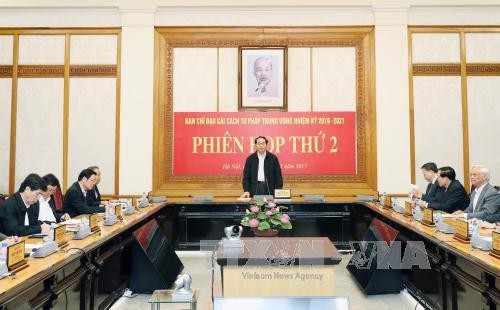President chairs 2nd meeting of Central Steering Committee on Judicial Reform  - ảnh 1